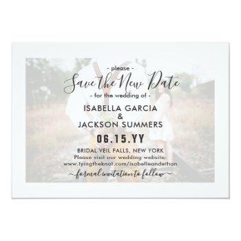 Small 2 Photo Love Is Patient Wedding Postponement Save The Date Back View