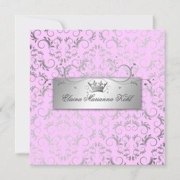 311-silver divine | luscious pink sweet 16 invitation