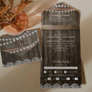 Small 3 In 1 Rustic Baby's Breath Wedding All In One Front View