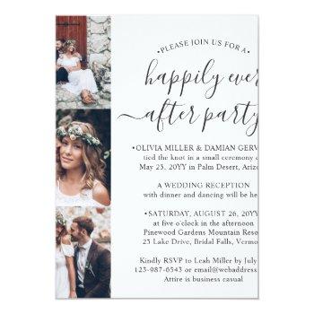 Small 4 Photo Happily Ever After Party Square Wedding Front View