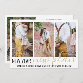 Small 4 Photo Reduced Wedding New Years Change Of Plans Holiday Front View