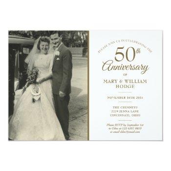 Small 50th Anniversary Gold Heart Confetti Wedding Photo Front View