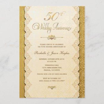 50th anniversary gold invitation