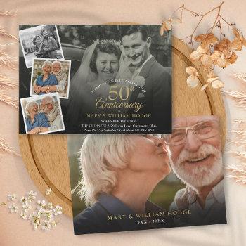 Small 50th Wedding Anniversary 5 Photo Collage Front View