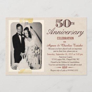 Small 50th Wedding Anniversary  - Custom Photo Front View