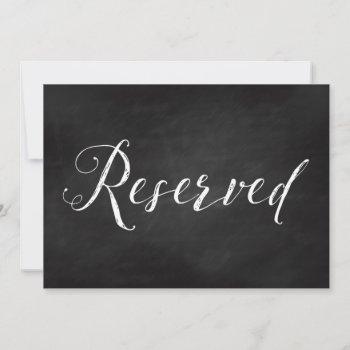 Small Reserved Seating / Table Wedding Sign Front View