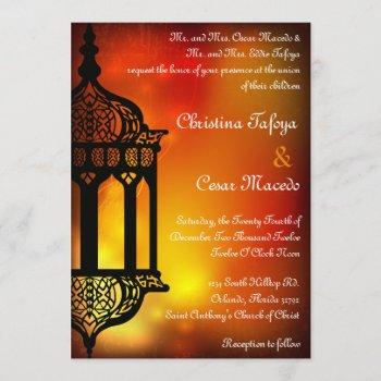 5x7 wedding invitation moroccan lantern indian