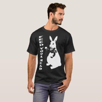 Small 60_s Inspired White Rabbit Alice In Wonderland Hip T-shirt Front View