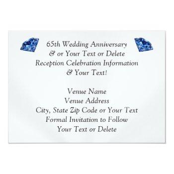 Small 65th Wedding Anniversary Save The Date Back View