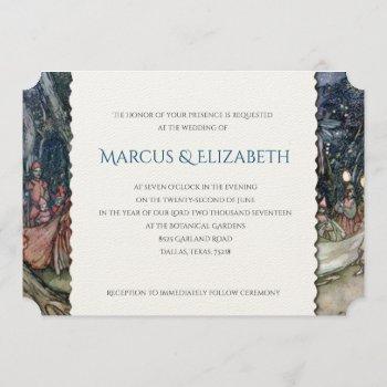 a midsummer night's dream wedding invitation