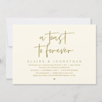 Small A Toast To Forever, Wedding Elopement Brunch Party Front View