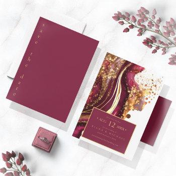 abstract sparkling wedding wine red id1018 save the date