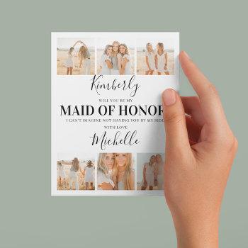 Small Add Photos Will You Be My Maid Of Honor? Proposal Front View