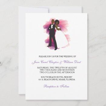 african american wedding invitation