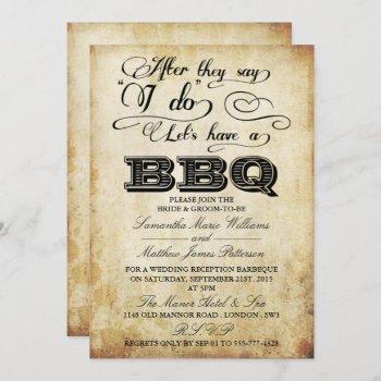 Small After They Say I Do, Lets Have A Bbq! - Vintage Front View