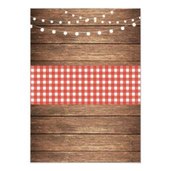 Small After We Say I Do Bbq Rustic Red Lights Invite Back View