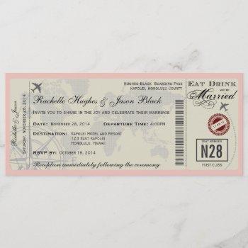 Small Airline Ticket Wedding Front View