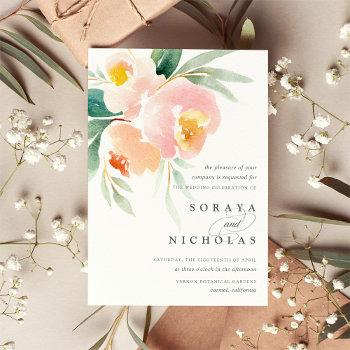 airy floral | wedding invitation