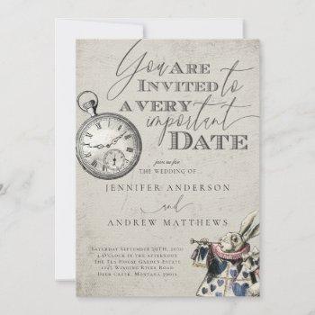 alice in wonderland wedding invitation