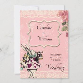 alice in wonderland wedding invitation