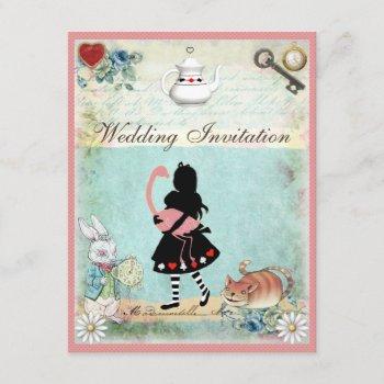 Small Alice, Pink Flamingo & Cheshire Cat Wedding Front View