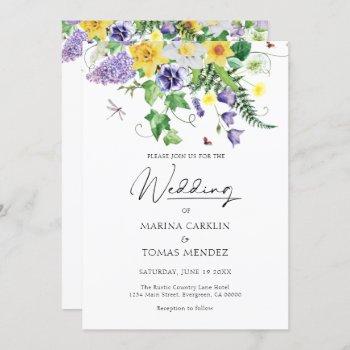 all in one | bohemian wildflower wedding invitation
