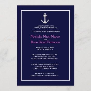 Small Anchor L Nautical Destination Themed Wedding Front View