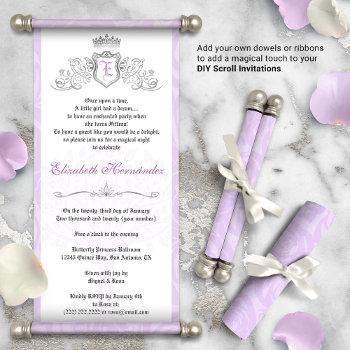 any color once upon a time diy scroll invitations
