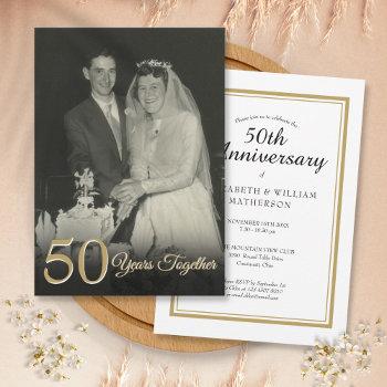 any year together wedding anniversary photo invitation
