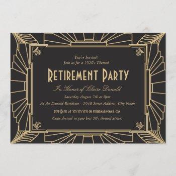 Small Art Deco Style Retirement Party Front View