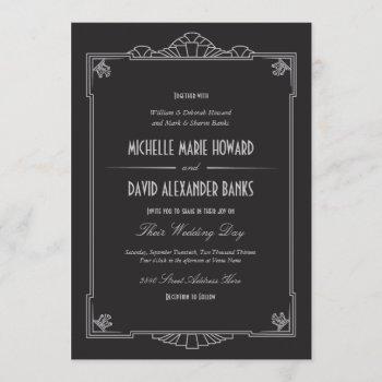 Small Art Deco Style Wedding  (silver) Front View
