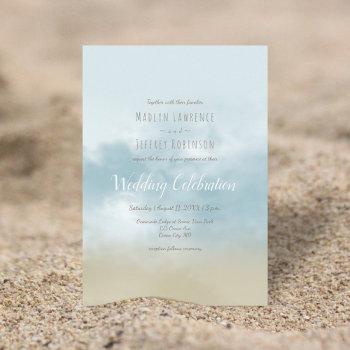 Small At The Shore Ocean Surf Beach Wedding Front View