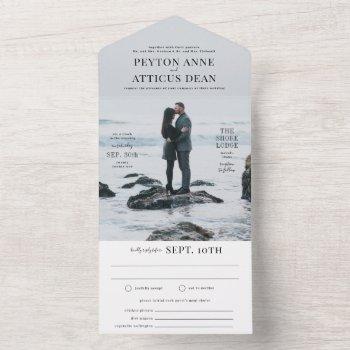 atmosphere all in one wedding invitation with rsvp