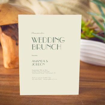 autumn boho deco | cream wedding brunch invitation