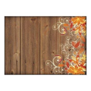 Small Autumn Floral Rustic Wood Fall Wedding Back View