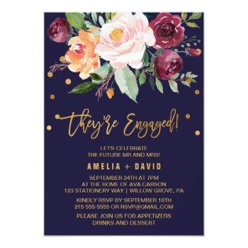 Small Autumn Floral With Wreath Backing Engagement Party Front View