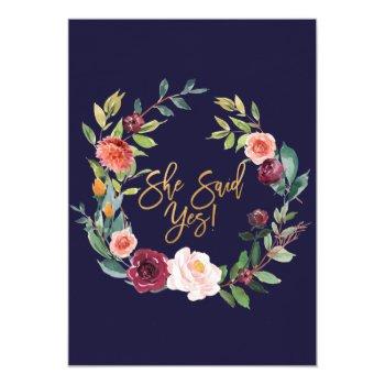 Small Autumn Floral With Wreath Backing Engagement Party Back View