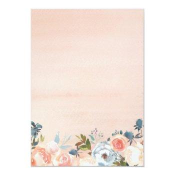 Small Autumn Peach Floral Calligraphy Script Wedding Back View