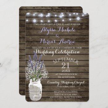 Small Baby's Breath And Lavender Rustic Wedding Front View