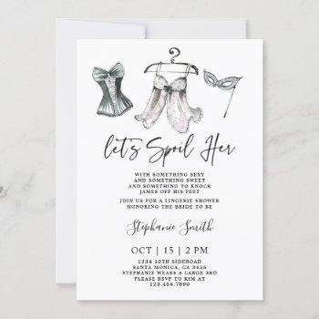 bachelorette lingerie bridal shower invitation