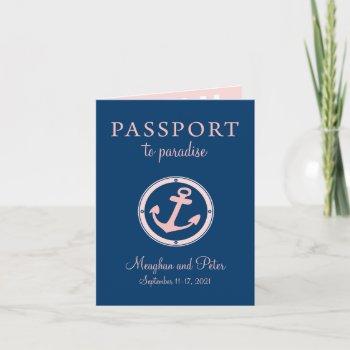 bahamas cruise passport wedding invitation