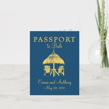 bali passport wedding invitation