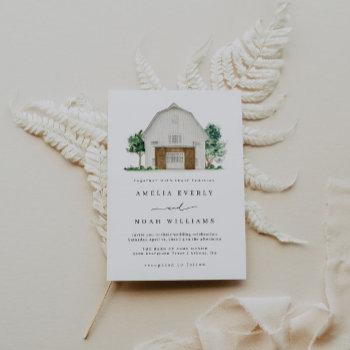barn wedding invitation, rustic farmhouse wedding invitation
