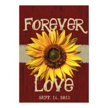 Small Barnwood And Burlap Sunflower Wedding Front View