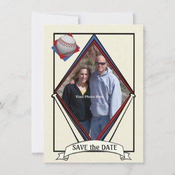 Small Baseball Save The Date Front View