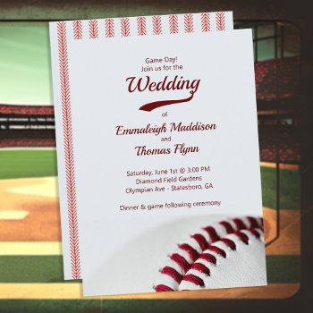 baseball theme wedding invitations