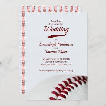 baseball theme wedding invitations