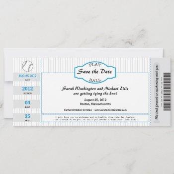 baseball ticket save the date