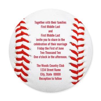 baseball wedding invitations