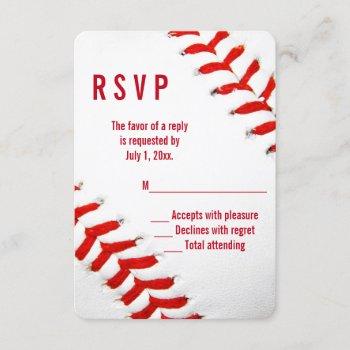 Small Baseball Wedding Rsvp Front View